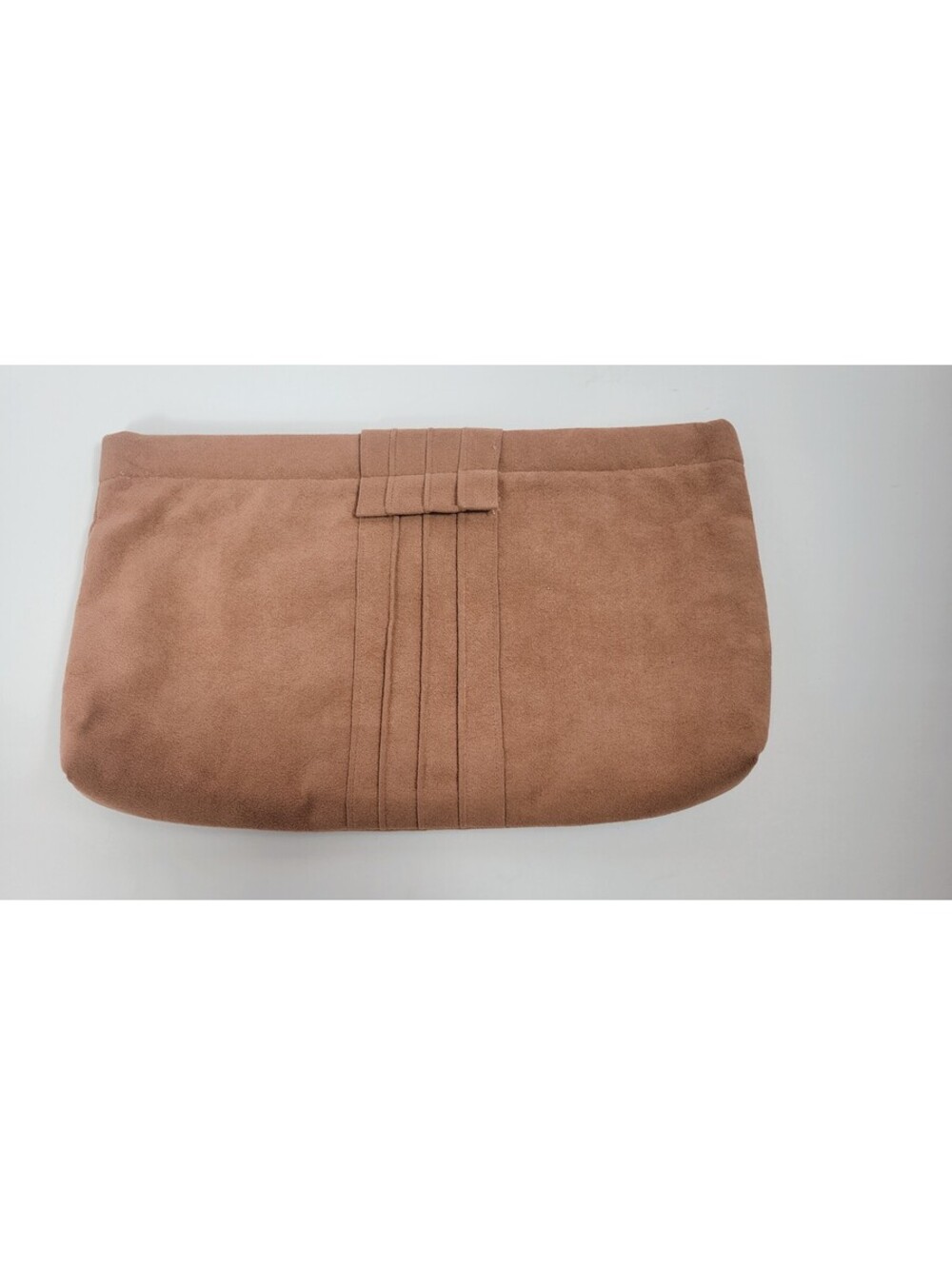 Pendleton Clutch Suede Frame Bag Hinged Purse Tan Camel Cosmetic Pouch